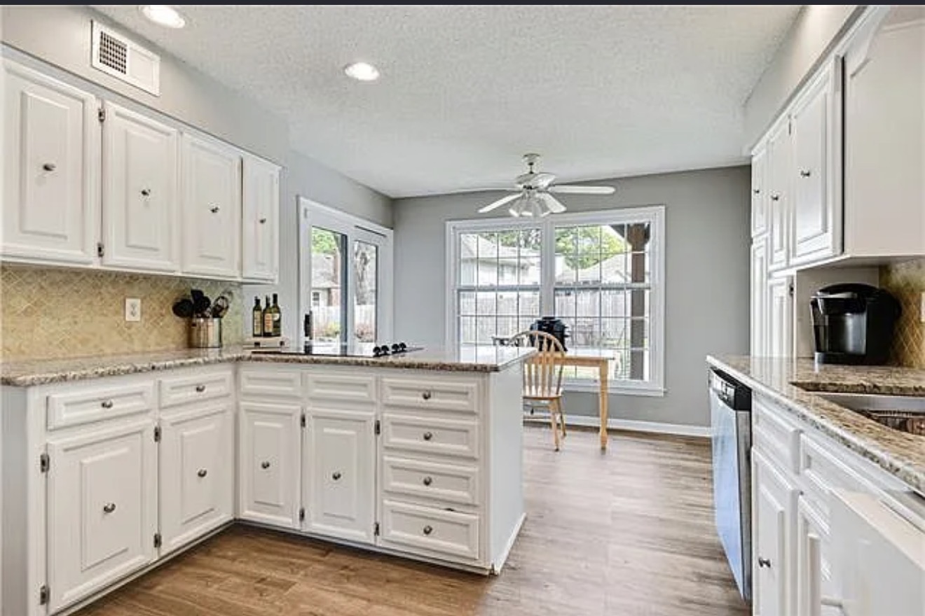 Wide view of the original kitchen before the remodel