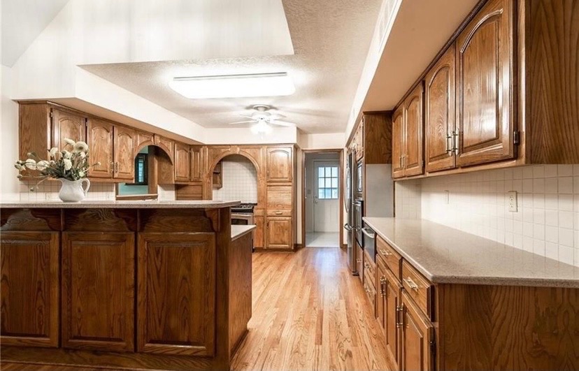 Long view of the kitchen before the remodel