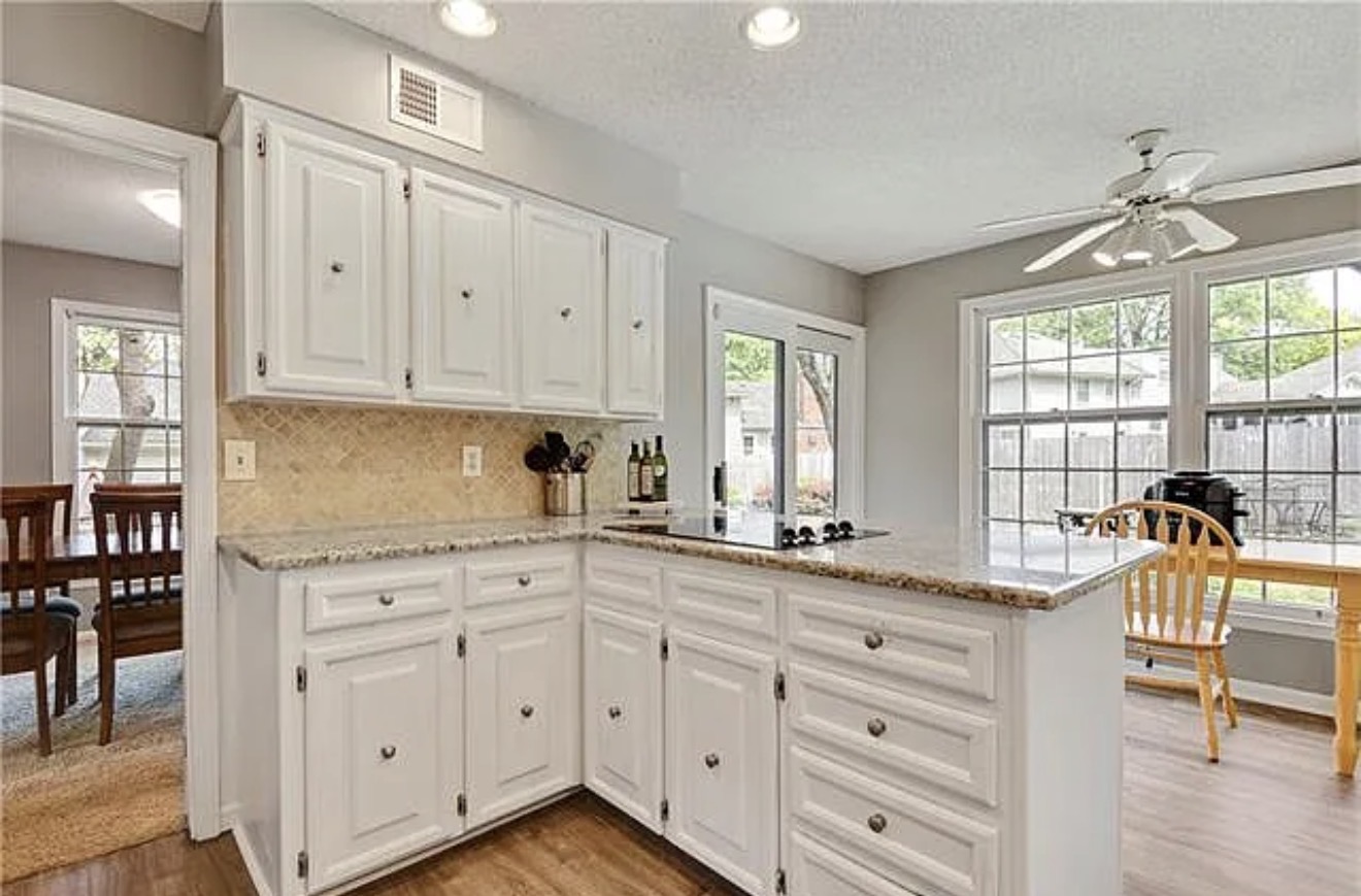 Original kitchen cabinetry before the remodel